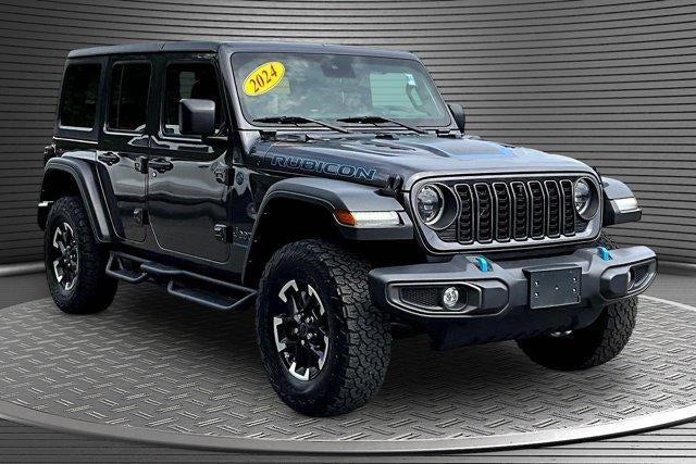 2024 Jeep Wrangler 4xe Rubicon 4xe in Gray — front three-quarter view