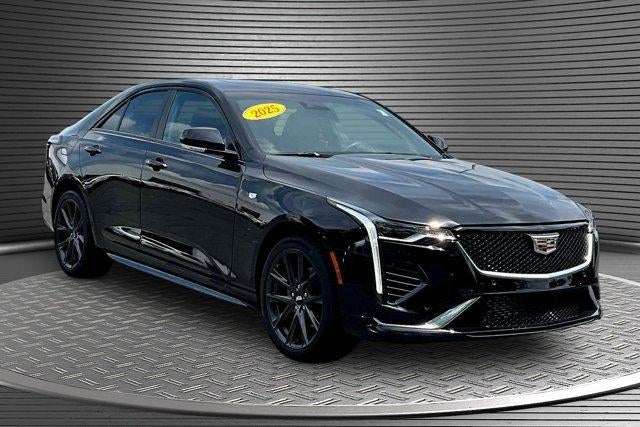 2025 Cadillac CT4 Sport in Black Raven — front three-quarter view