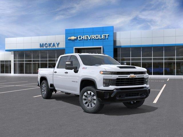 2026 Chevrolet Silverado 2500 HD Custom in Summit White — front three-quarter view