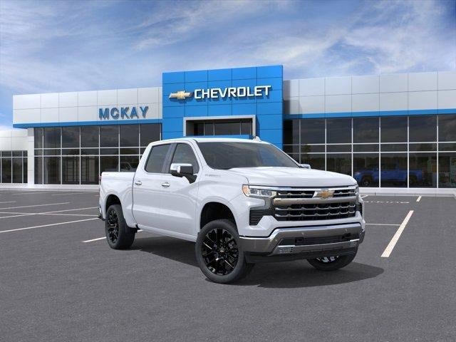 2026 Chevrolet Silverado 1500 LTZ in Polar White Tricoat — front three-quarter view