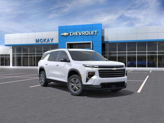 2026 Chevrolet Traverse LT in Summit White — front three-quarter view