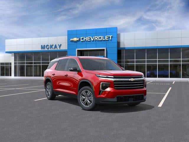 2026 Chevrolet Traverse LT in Radiant Red Tintcoat — front three-quarter view