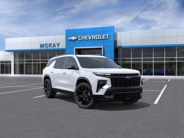 2026 Chevrolet Traverse RS in Polar White Tricoat — front three-quarter view