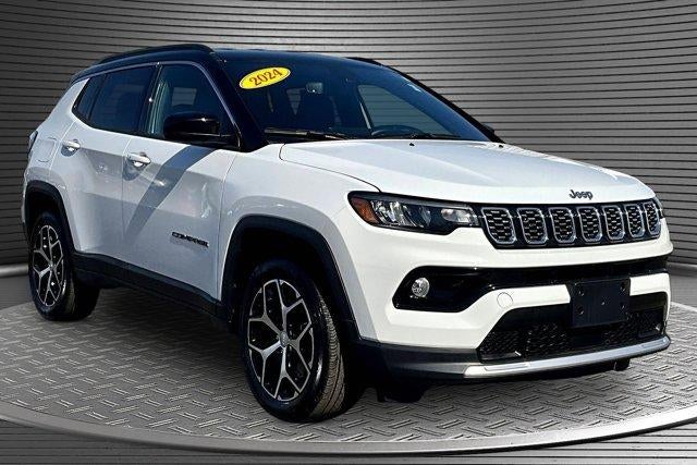 2024 Jeep Compass Limited 4x4 in White — front three-quarter view