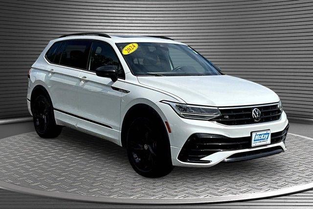 2024 Volkswagen Tiguan 2.0T SE R-Line Black in White — front three-quarter view