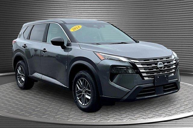 2024 Nissan Rogue S in Gray — front three-quarter view