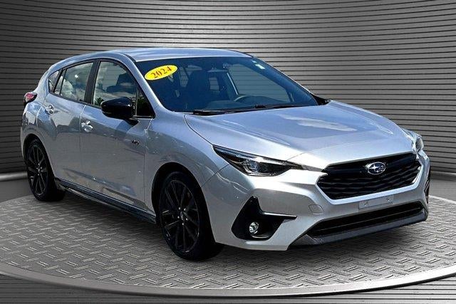 2024 Subaru Impreza RS 5-Door in Silver — front three-quarter view