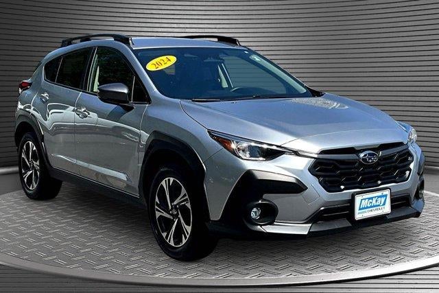 2024 Subaru Crosstrek Premium in Silver — front three-quarter view